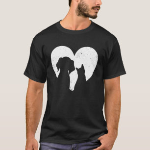 Cute Heart Dog & Cat Pet Men Women Kids T-Shirt