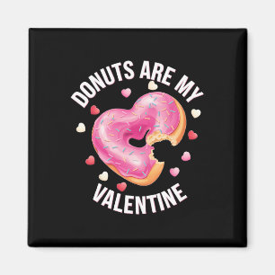 Cute Heart Donut With Pink Frosting Valentine's Da Magnet