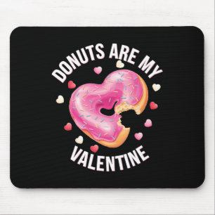 Cute Heart Donut With Pink Frosting Valentine's Da Mouse Pad