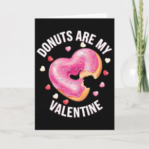 Cute Heart Doughnut With Pink Frosting Valentine's Card