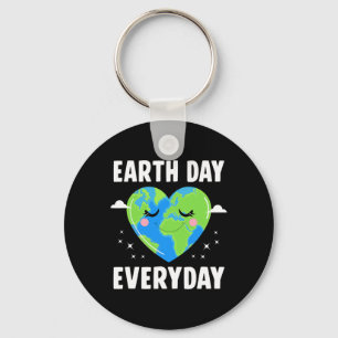 Cute Heart Earth Kids Teachers Earth Day Everyday Key Ring
