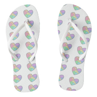 cute heart flip flops