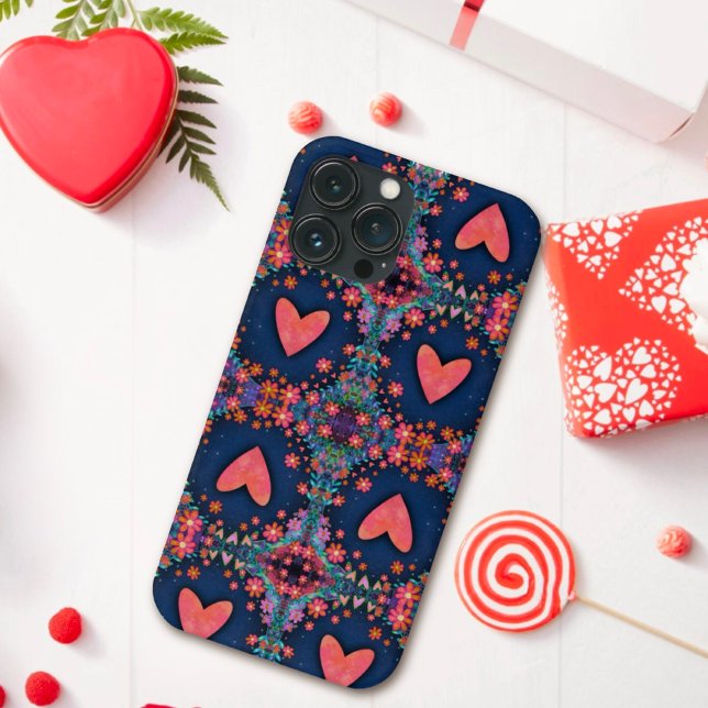 Cute Heart Flowers Girly Fun Inspirivity  Case-Mate iPhone Case (Creator Uploaded)