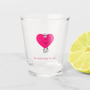 Cute heart gift, a cute heart, so much love shot glass