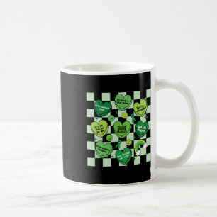 Cute Heart Green Ribbon Mental Health Problems Awa Coffee Mug