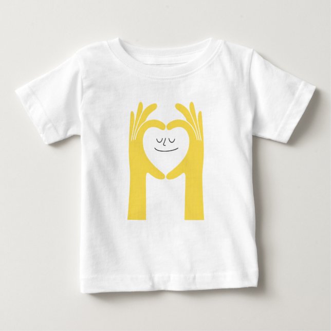 Cute Heart Hands Baby Tee (Front)