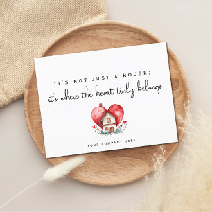 Cute Heart House Real Estate Marketing Postcard