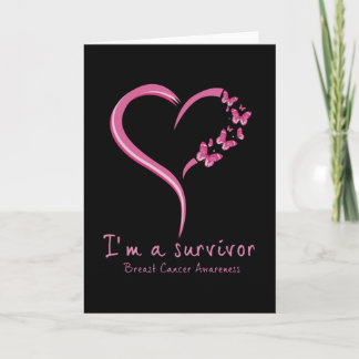 Cute Heart I’m A Survivor Breast Cancer Awareness Card