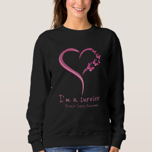 Cute Heart I’m A Survivor Breast Cancer Awareness Sweatshirt
