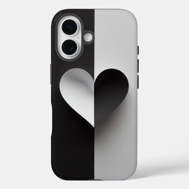 Cute Heart iPhone Case |Ai Aesthetic Love Design  (Back)