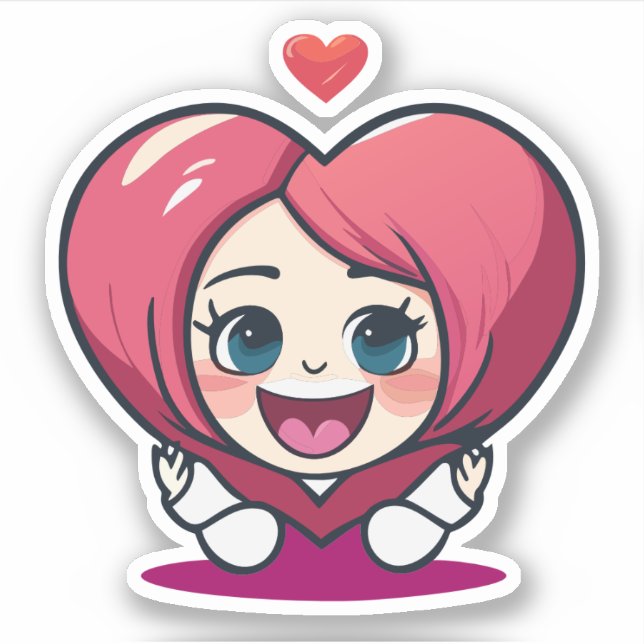 Cute Heart Kids Cartoon Charactor (Front)