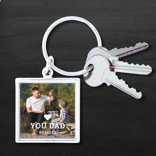 Cute HEART LOVE YOU DAD Photo Names Key Ring (Creator Uploaded)