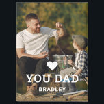 Cute HEART LOVE YOU DAD Photo Names Magnet<br><div class="desc">Cute HEART LOVE YOU DAD Photo Names Magnet features your favourite photo with the text "(love heart) you Dad" in modern white script with your names below. Personalise by editing the text in the text box provided and adding your own picture. Perfect for Christmas, birthday and Father's Day gifts. Designed...</div>