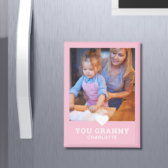 Cute Heart Love You Granny Mother's Day Photo Magnet (Creator Uploaded)