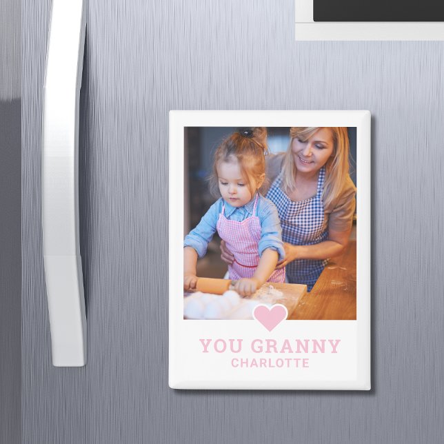 Cute Heart Love You Granny Mother's Day Photo Magnet (Creator Uploaded)