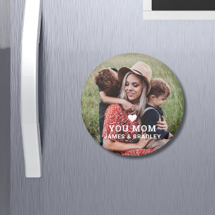 Cute HEART LOVE YOU MOM Mother's Day Magnet