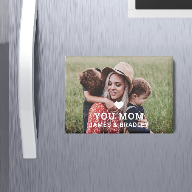 Cute HEART LOVE YOU MOM Mother's Day Magnet (Creator Uploaded)