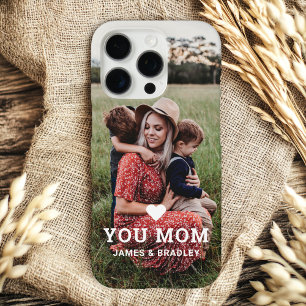 Cute HEART LOVE YOU MOM Mother's Day Photo iPhone 16 Pro Case