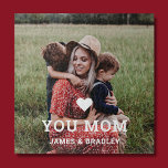 Cute HEART LOVE YOU MOM Mother's Day Photo Jigsaw Puzzle<br><div class="desc">Cute Heart Love You Mum Mother's Day Photo Puzzle features your favourite photo with the text "(love heart) you Mum" in modern white script with your names below. Personalise by editing the text in the text box provided and adding your own picture. Designed by ©Evco Studio www.zazzle.com/store/evcostudio</div>