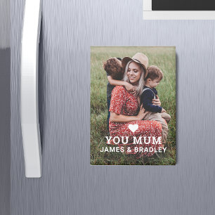 Cute HEART LOVE YOU MUM Mother's Day Magnet