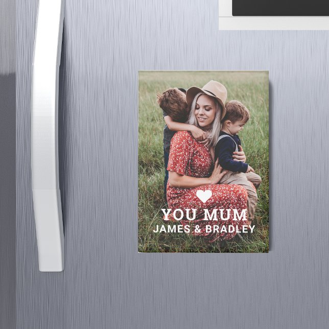 Cute HEART LOVE YOU MUM Mother's Day Magnet (Creator Uploaded)