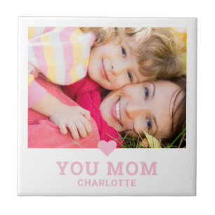 Cute Heart Love You Mum Mother's Day Photo Ceramic Tile