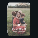 Cute HEART LOVE YOU MUM Mother's Day Photo iPad Mini Cover<br><div class="desc">Cute Heart Love You Mum Mother's Day Photo iPad Case features your favourite photo with the text "(love heart) you Mum" in modern white script with your names below. Personalise by editing the text in the text box provided and adding your own picture. Designed by ©2022 Evco Studio www.zazzle.com/store/evcostudio</div>