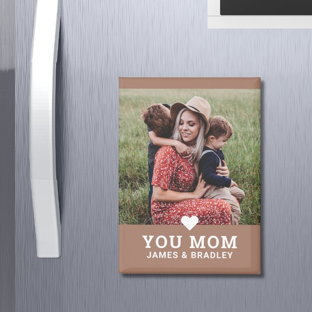 Cute Heart Love You Mum Mother's Day Photo Magnet (Creator Uploaded)
