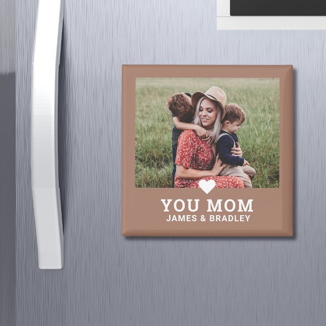 Cute Heart Love You Mum Mother's Day Photo Magnet (Creator Uploaded)