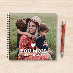 Cute Heart Love You Mum Mother's Day Photo Notebook