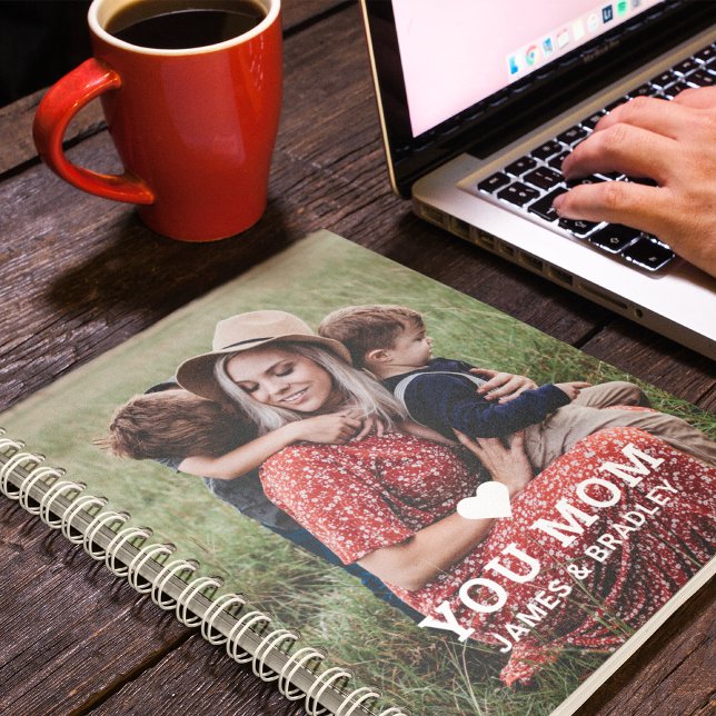Cute Heart Love You Mum Mother's Day Photo Notebook (Creator Uploaded)