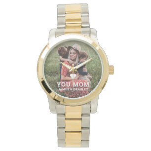 Cute Heart Love You Mum Mother's Day Photo Watch