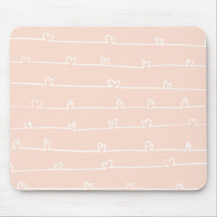 Cute heart mouse pad