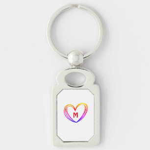 CUTE HEART NAME  KEYCHAIN