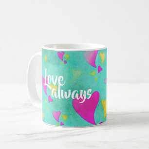 Cute Heart Pattern Love Always Your Name Valentine Coffee Mug