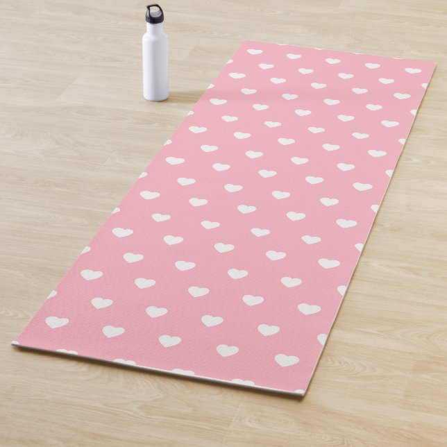 Cute Heart Pattern Rubber Yoga Mat (In Situ)