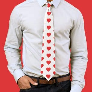 Cute Heart Pattern Valentine's Day For Him Tie