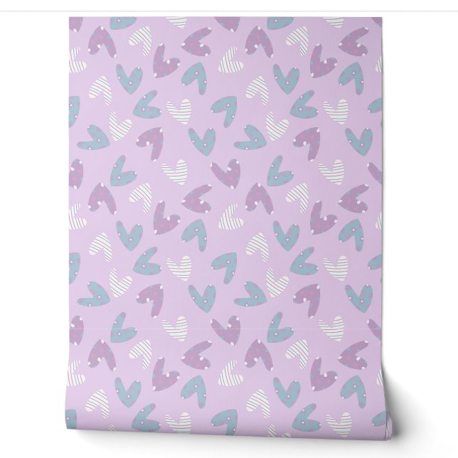 cute heart pattern wallpaper (Unrolling)