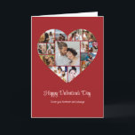 Cute Heart Photo Collage Red Love Valentine's Day Card<br><div class="desc">Celebrate the special moments with your loved one with this Heart Shape Photo Collage design. This customisable picture collage design is perfect for creating a personalised and heartfelt gift featuring cherished moments, creating a visual journey of the precious memories you've shared. Great for birthday, wedding anniversary, Valentine's Day or any...</div>