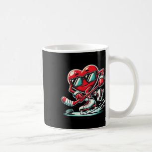 Cute Heart Playing Ice Hockey Valentines Day Men W Coffee Mug