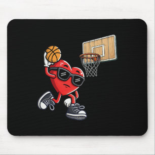 Cute Heart Playing Sketll Valentines Day Sketll Bo Mouse Pad