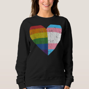 Cute Heart Rainbow Flag Lgbtq Awareness Gay Pride Sweatshirt
