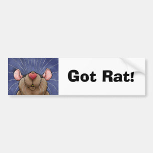 Cute Heart Rat Bumper Sticker