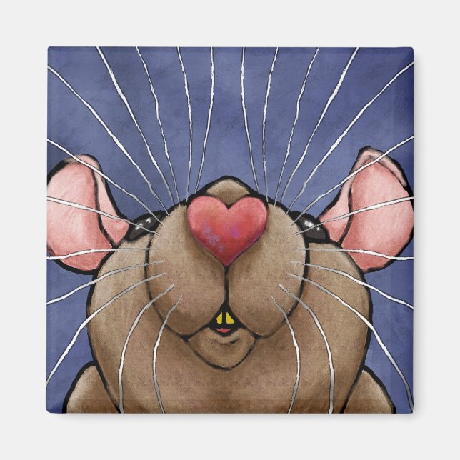 Cute Heart Rat Magnet (Front)