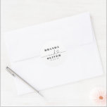 Cute Heart Script Couple's Names Wedding Classic Round Sticker<br><div class="desc">Cute love heart script wedding stickers</div>