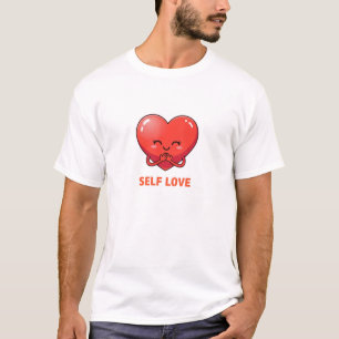 Cute Heart Self Love Artwork Design T-Shirt