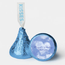 Cute Heart Shaped Cloud & Blue Sky Elegant Wedding