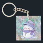 Cute Heart Snow Man Pastel Pattern Key Ring<br><div class="desc">Carry a little holiday cheer wherever you go with this Cute Heart Snowman Pastel Pattern Keychain. Featuring an adorable snowman and heart design in soft pastel colours, this keychain is a fun and festive accessory for the Christmas season. Perfect as a stocking stuffer, party favour, or small gift for friends,...</div>