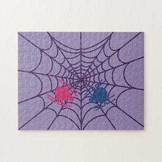 Cute Heart Spider Web Jigsaw Puzzle