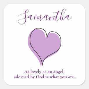 Cute heart square sticker